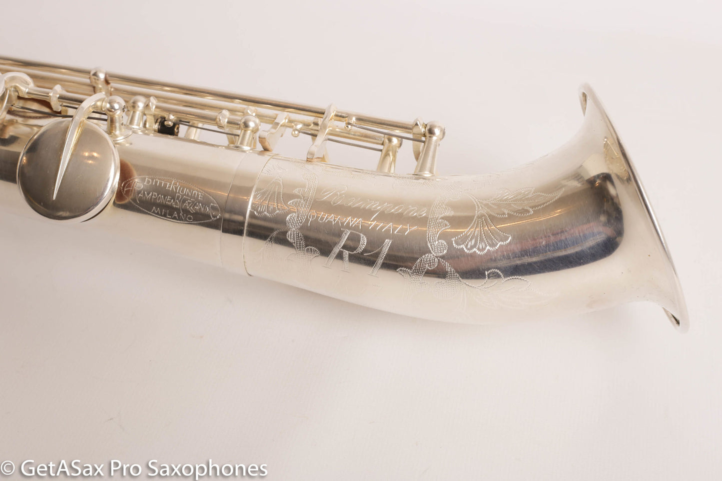 Rampone R1 Jazz Semi Curved Saxello Soprano Mint Silver Plate