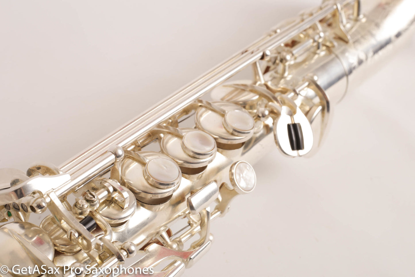 Rampone R1 Jazz Semi Curved Saxello Soprano Mint Silver Plate