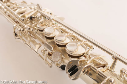 Rampone R1 Jazz Semi Curved Saxello Soprano Mint Silver Plate