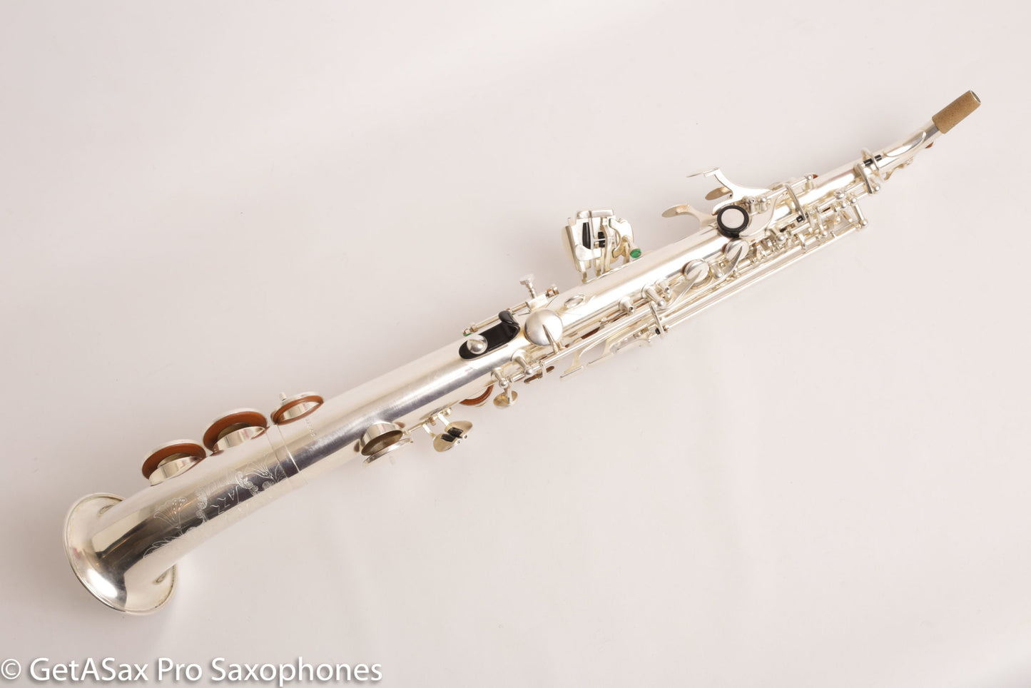 Rampone R1 Jazz Semi Curved Saxello Soprano Mint Silver Plate