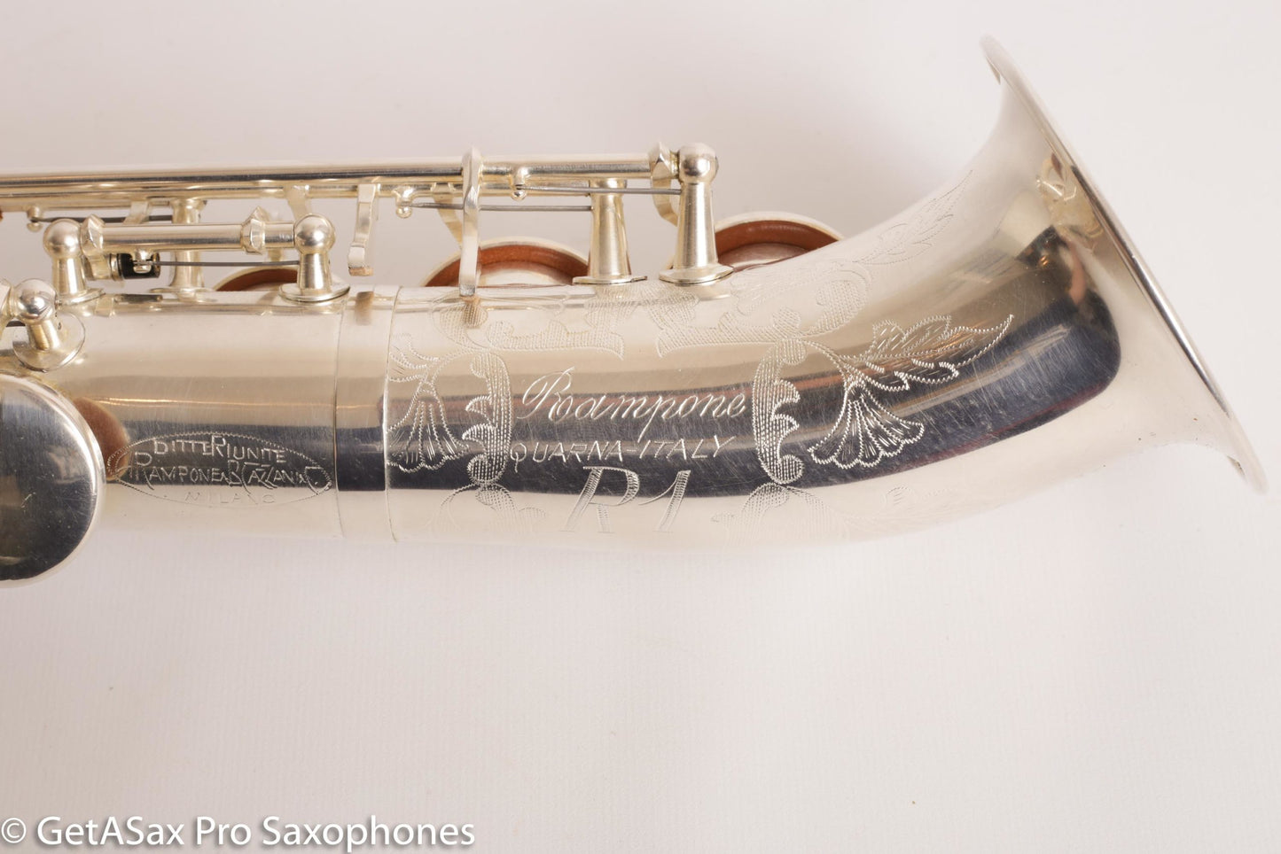 Rampone R1 Jazz Semi Curved Saxello Soprano Mint Silver Plate