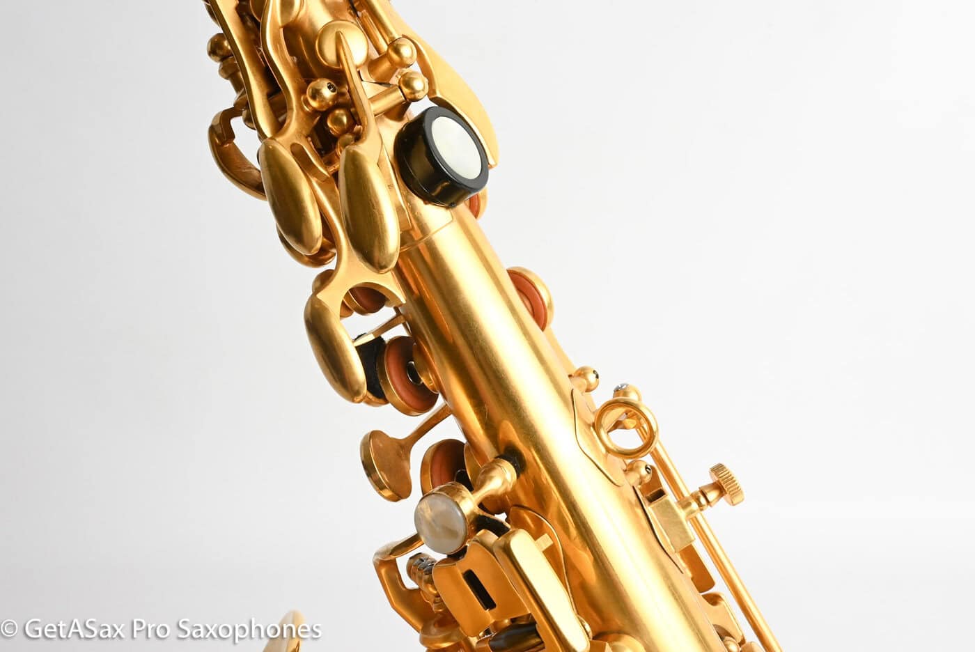 Rampone R1C Jazz Curved Soprano Near Mint Gold Plate Amazing! 21655