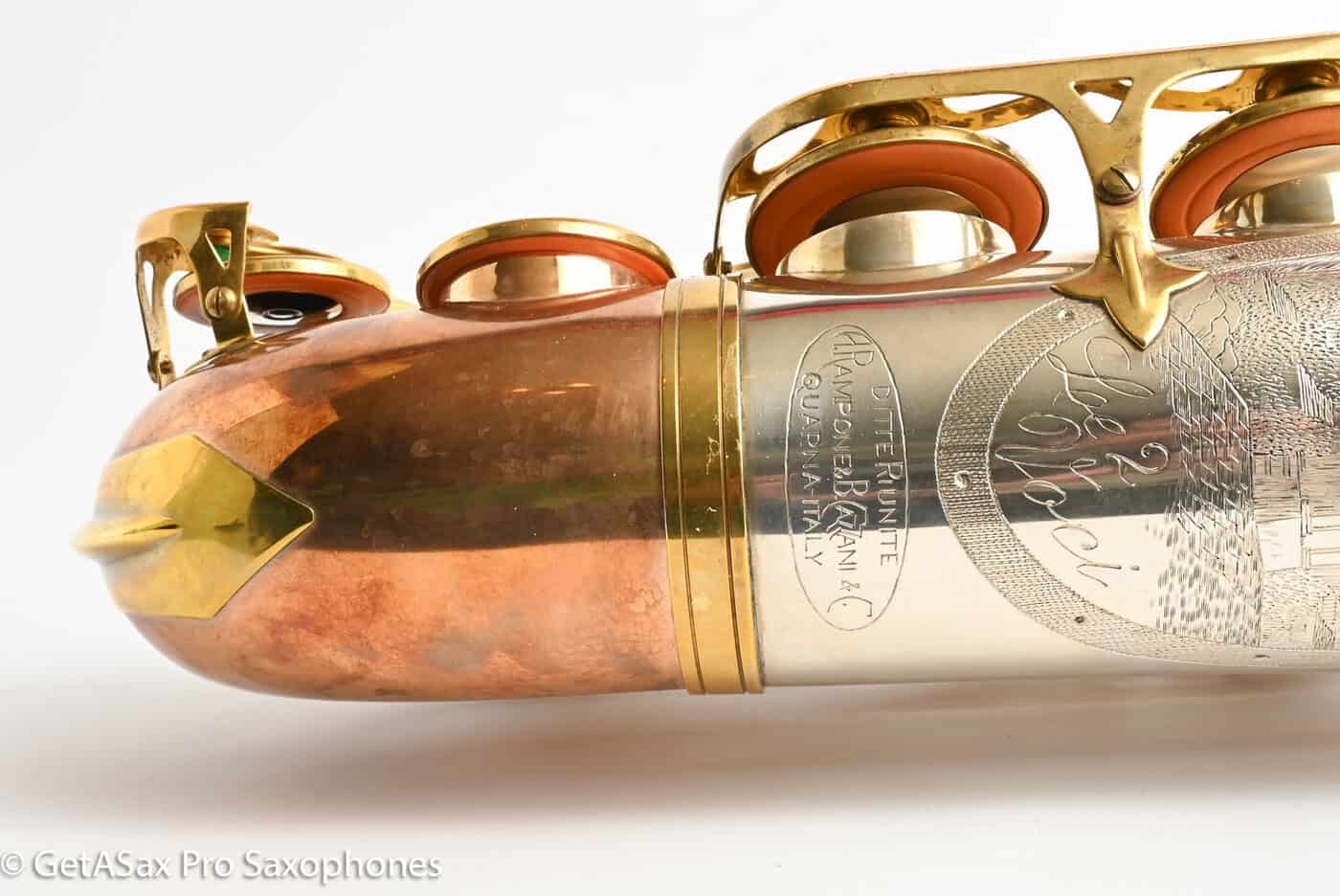 Rampone and Cazzani Two Voices Tenor Solid Silver 2 Necks with Thorough Setup 14197