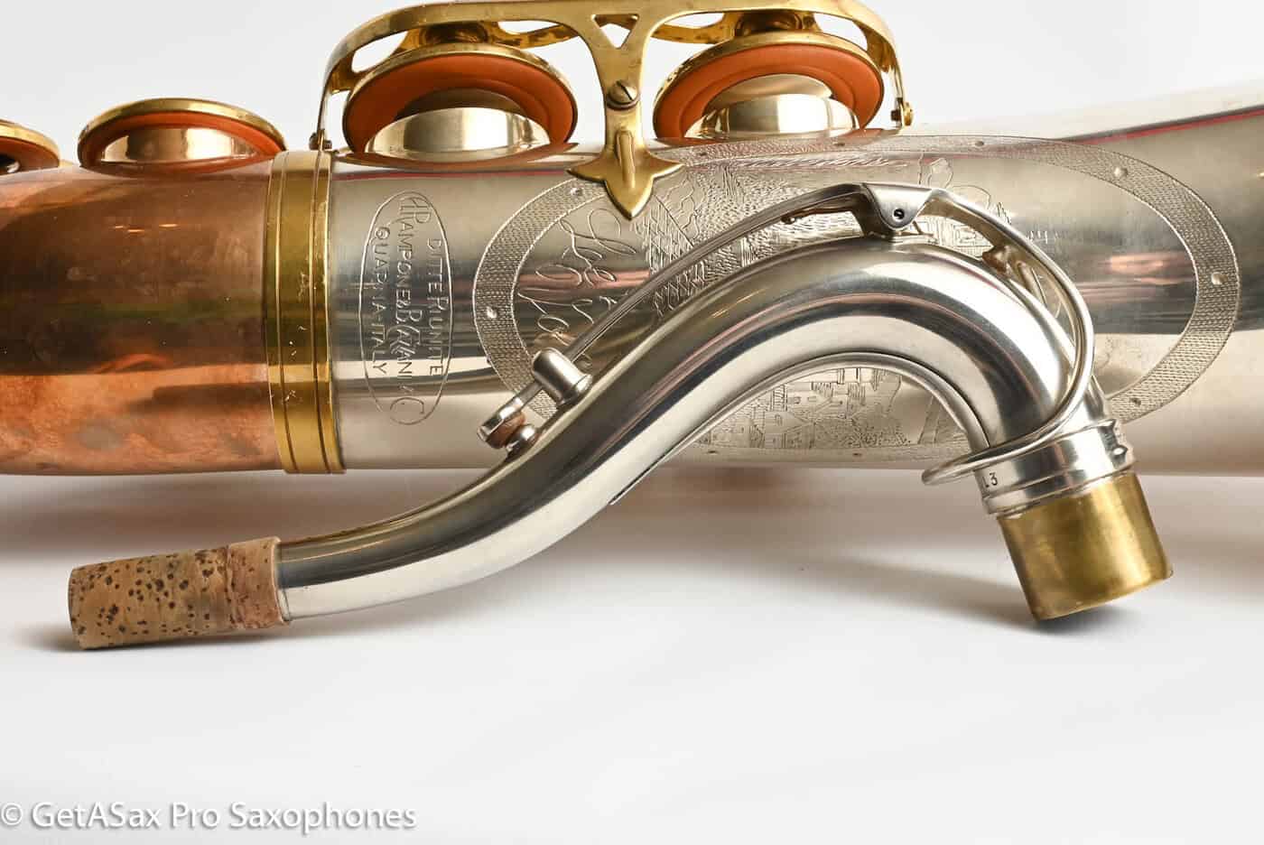 Rampone and Cazzani Two Voices Tenor Solid Silver 2 Necks with Thorough Setup 14197