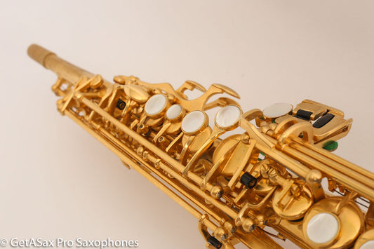 Rampone and Cazzani R1 Jazz Soprano Saxophone Gold Plate Near Mint High G