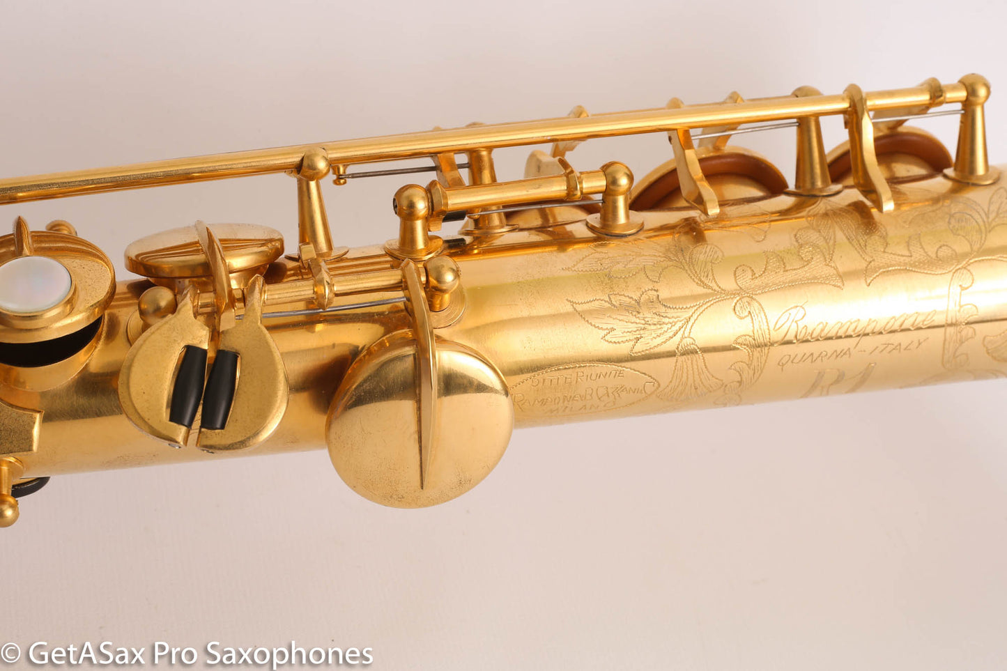 Rampone and Cazzani R1 Jazz Soprano Saxophone Gold Plate Near Mint High G