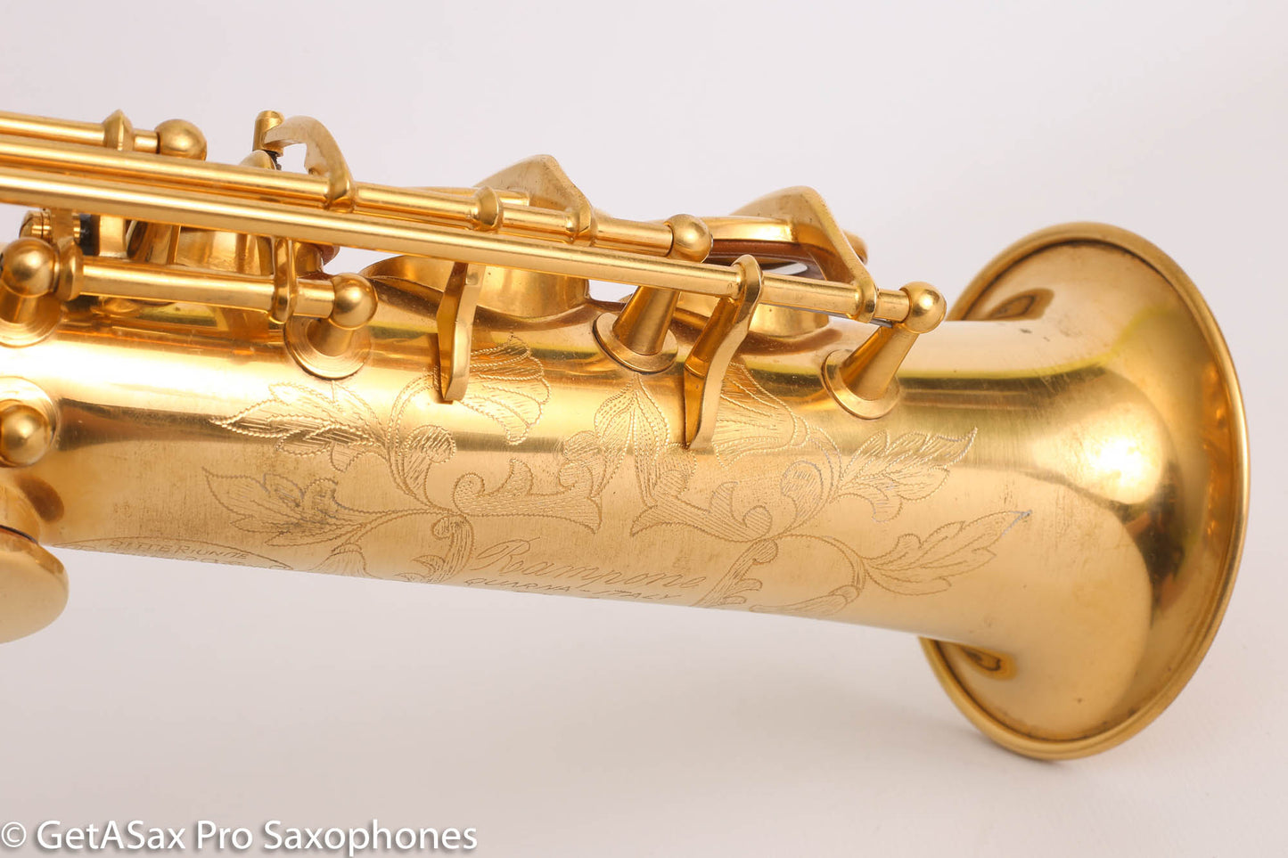Rampone and Cazzani R1 Jazz Soprano Saxophone Gold Plate Near Mint High G