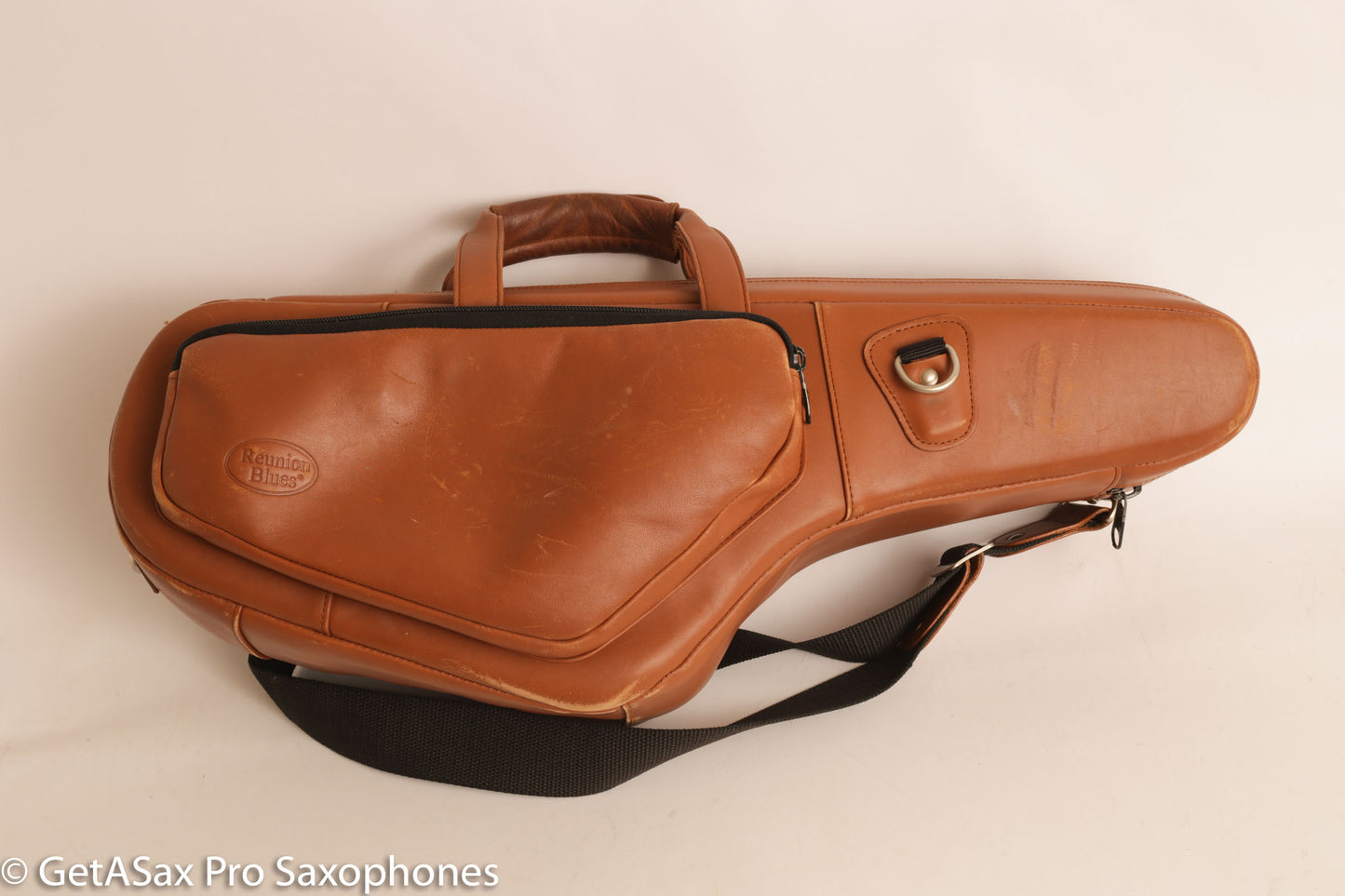 Tan Leather Reunion Blues USA Alto Leather Gig Bag Case