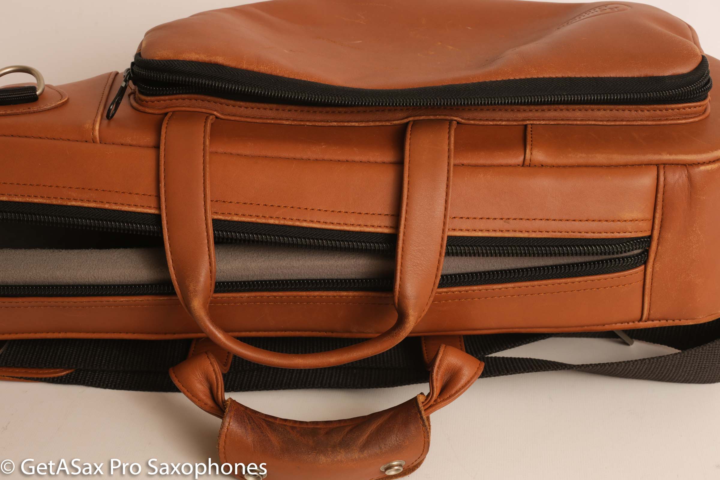 Tan Leather Reunion Blues USA Alto Leather Gig Bag Case – GETASAX
