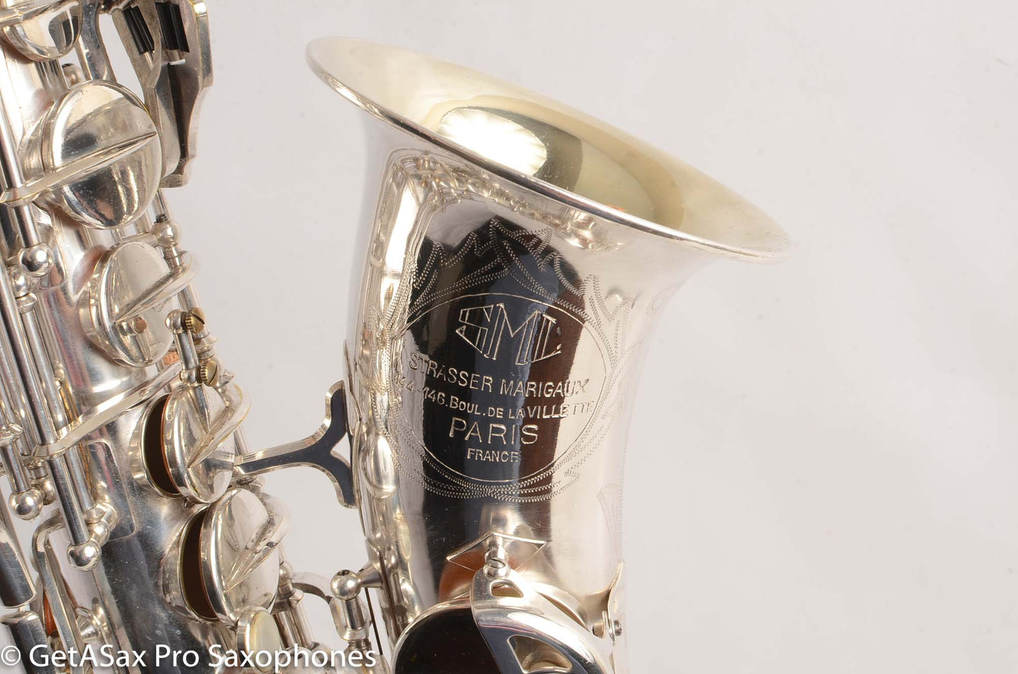 SML Rev D (=Gold Medal 1) Alto Saxophone Original Silver Plate Overhauled! 11584