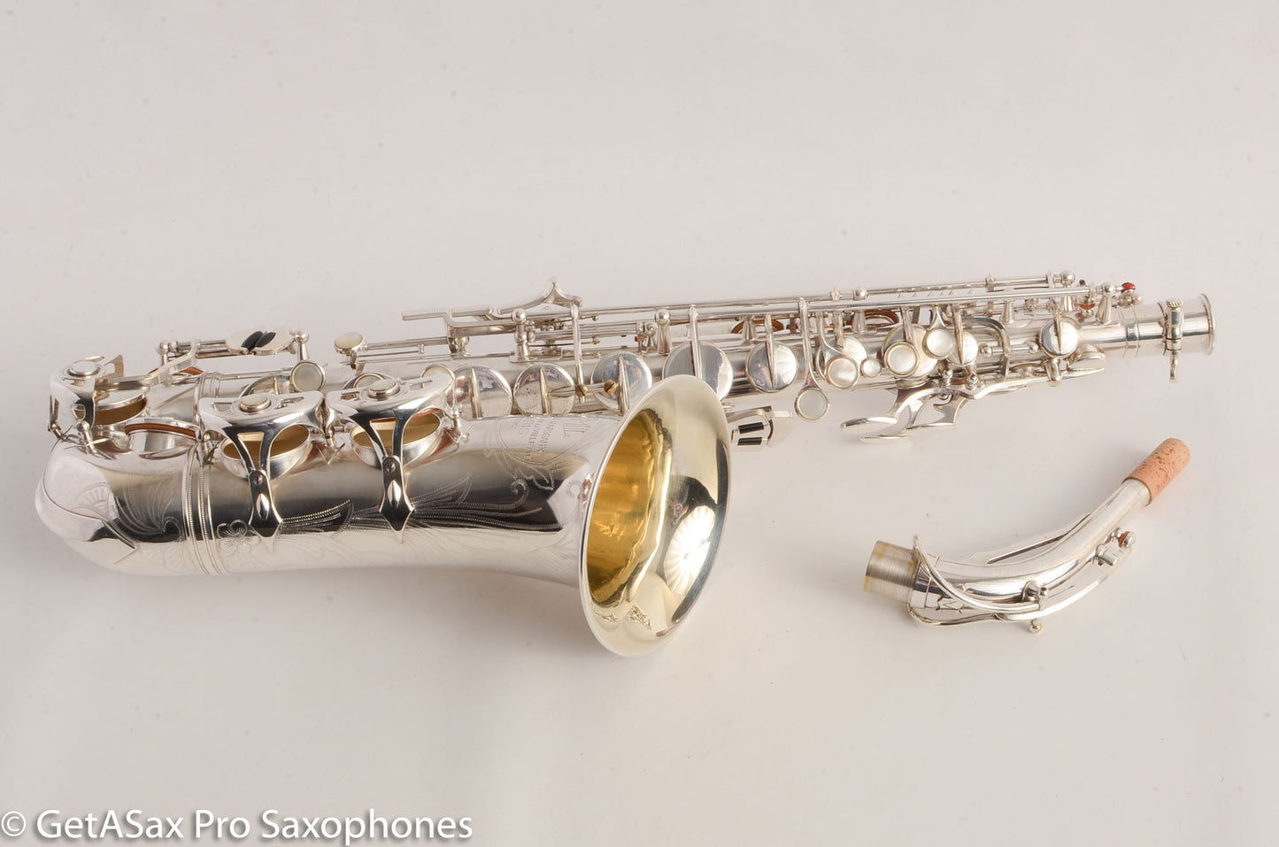 SML Rev D (=Gold Medal 1) Alto Saxophone Original Silver Plate Overhauled! 11584