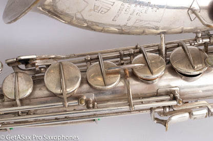 SML Super 46 Tenor Rare! Original Silver Plate Overhauled Good Condition 5117