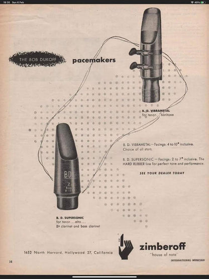 GS Supersonic Tenor 50's Dukoff - Bright, Projecting, Funky