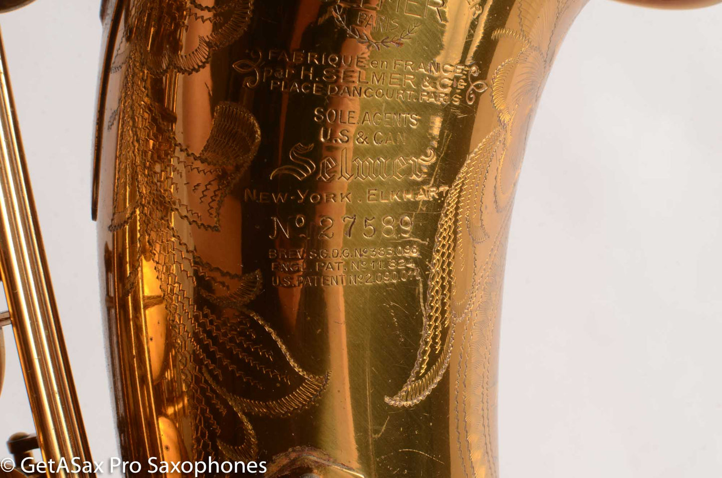 Selmer Balanced Action Tenor Saxophone from 1939 Original Lacquer American Engraved 27589