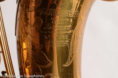 Selmer Balanced Action Tenor Saxophone from 1939 Original Lacquer American Engraved 27589