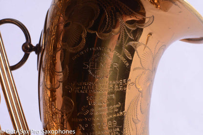 Selmer Balanced Action Tenor Saxophone from 1939 Original Lacquer American Engraved 27589