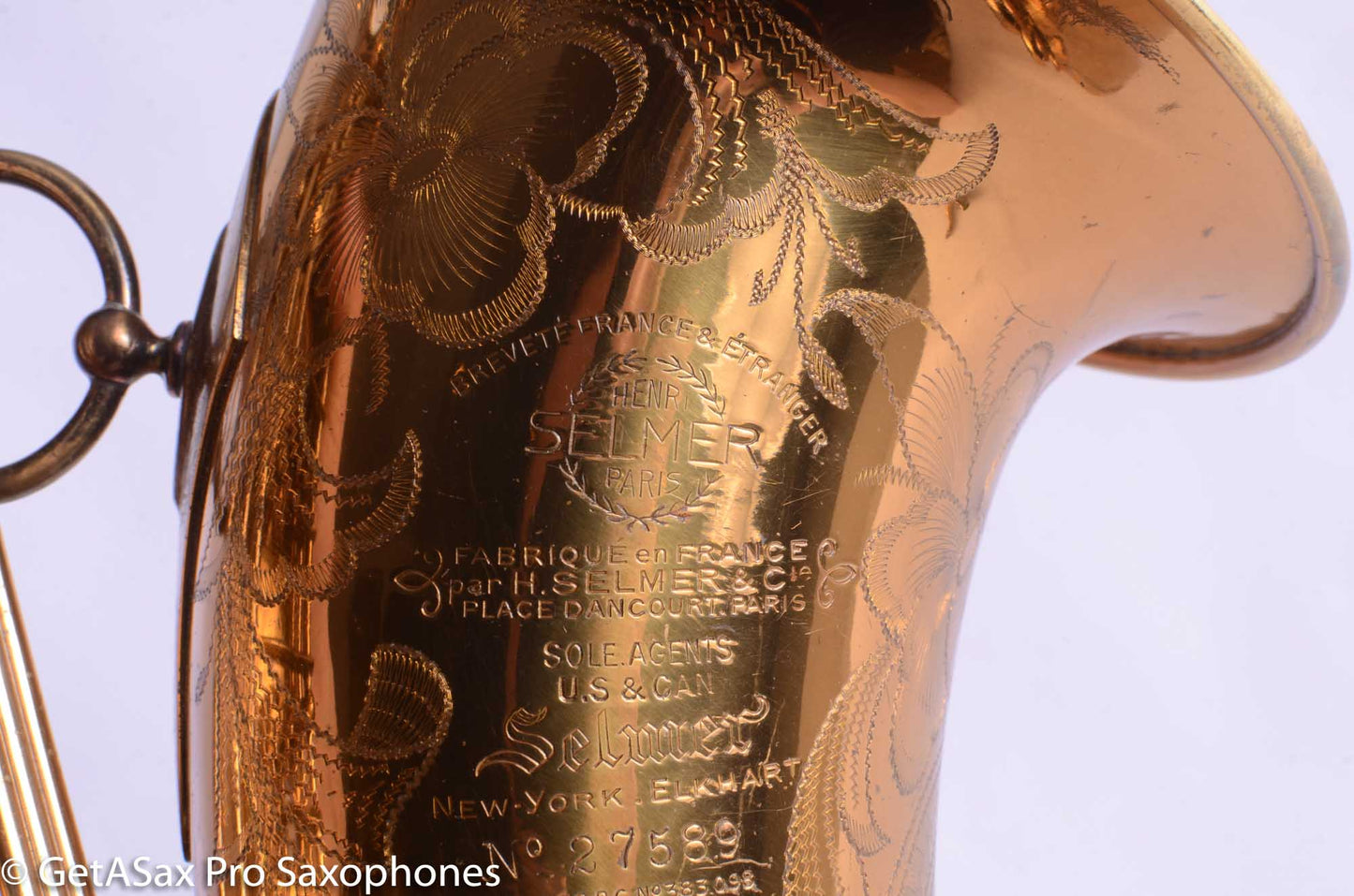 Selmer Balanced Action Tenor Saxophone from 1939 Original Lacquer American Engraved 27589