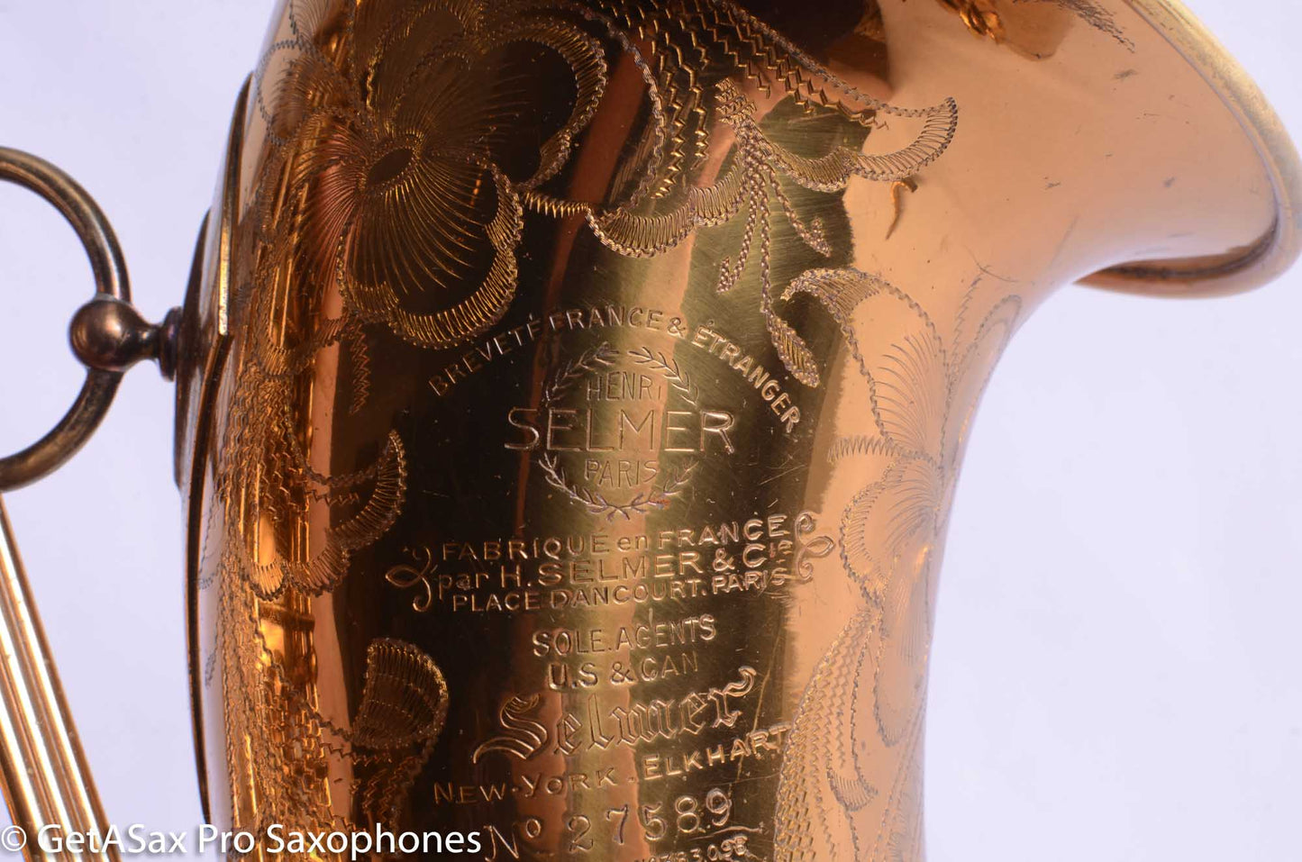 Selmer Balanced Action Tenor Saxophone from 1939 Original Lacquer American Engraved 27589