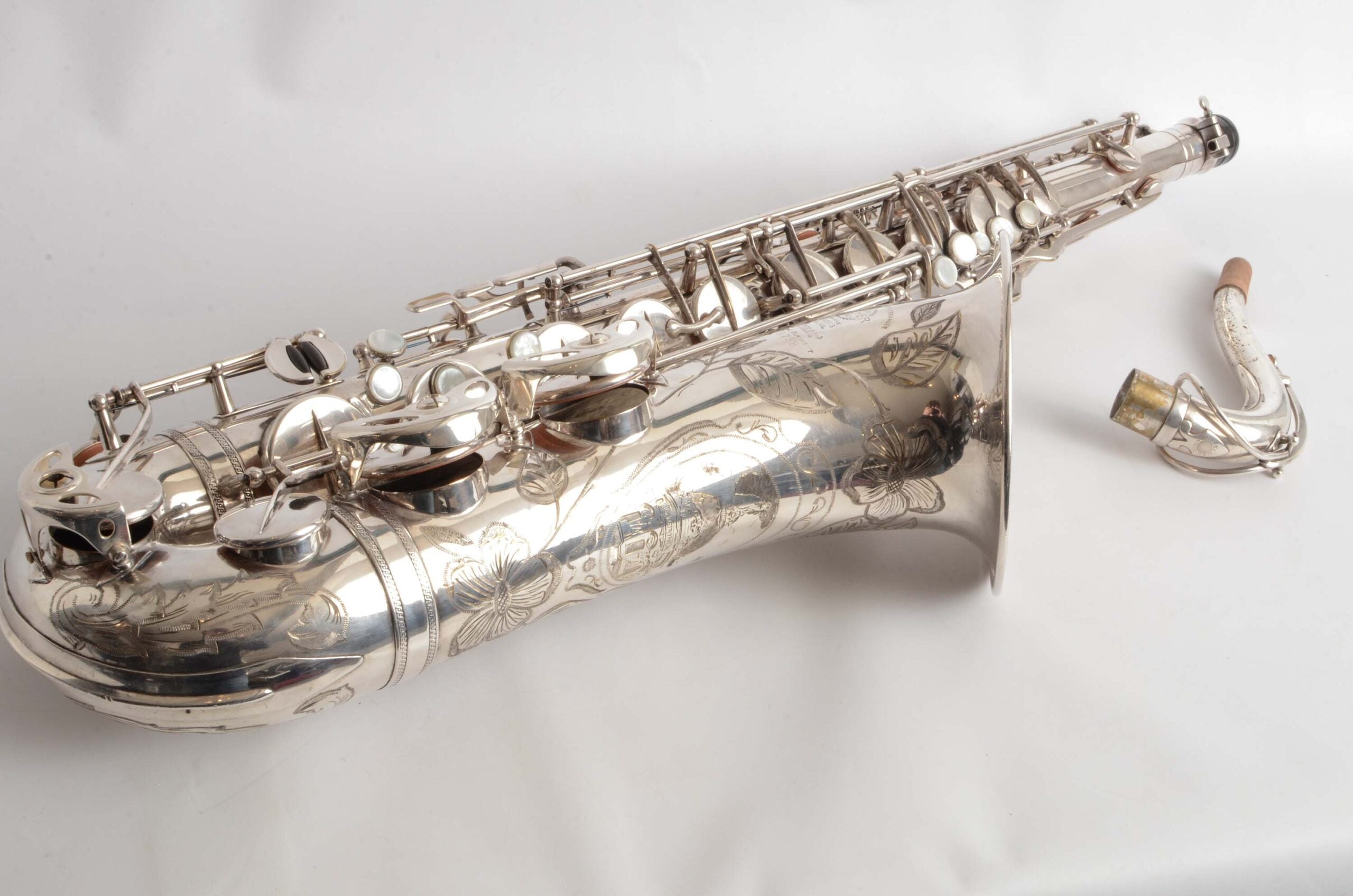 管楽器・吹奏楽器 SELMER Balanced Action Selmer Balanced Action Tenor 1940 Silver Replate Extra Engraving