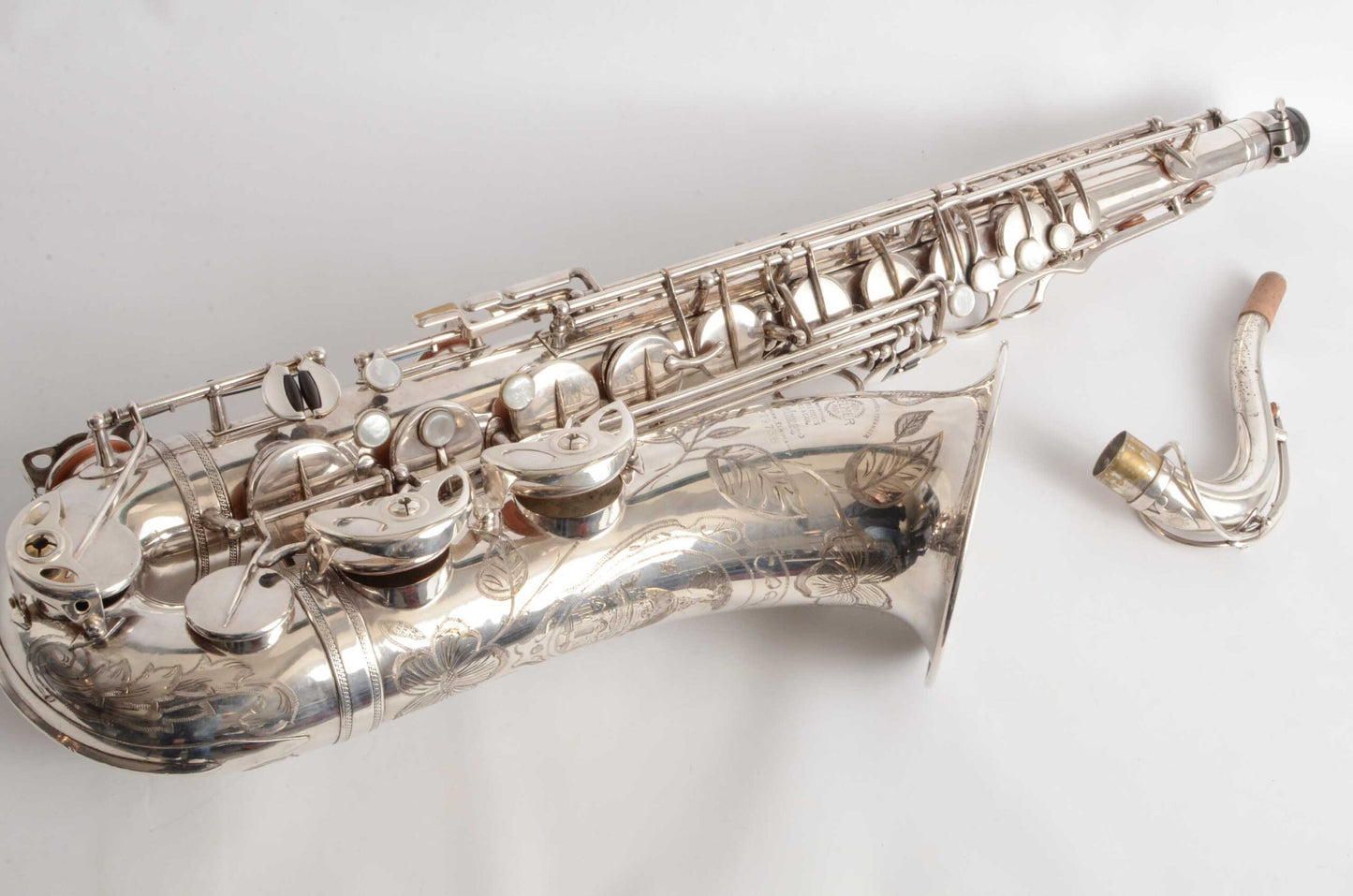Selmer Balanced Action Tenor 1940 Silver Replate Extra Engraving Amazing Player 29738