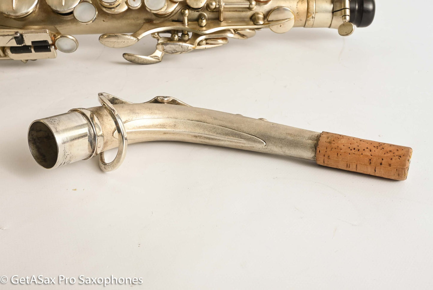 Selmer Cigar Cutter Alto Original Satin Silver Plate Mark VI Neck 14922