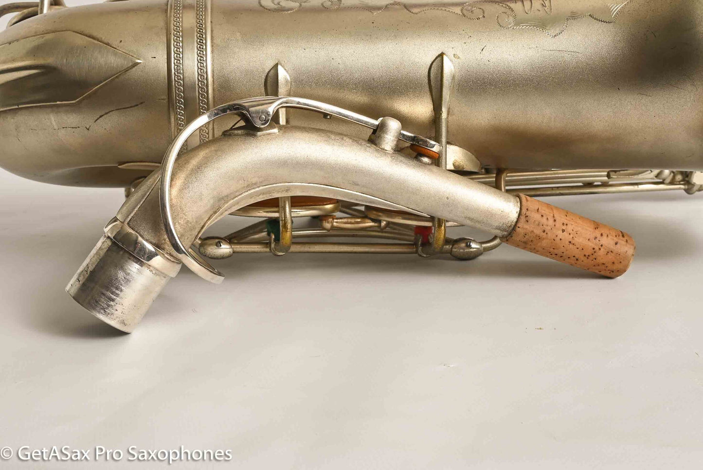 Selmer Cigar Cutter Alto Original Satin Silver Plate Mark VI Neck 14922