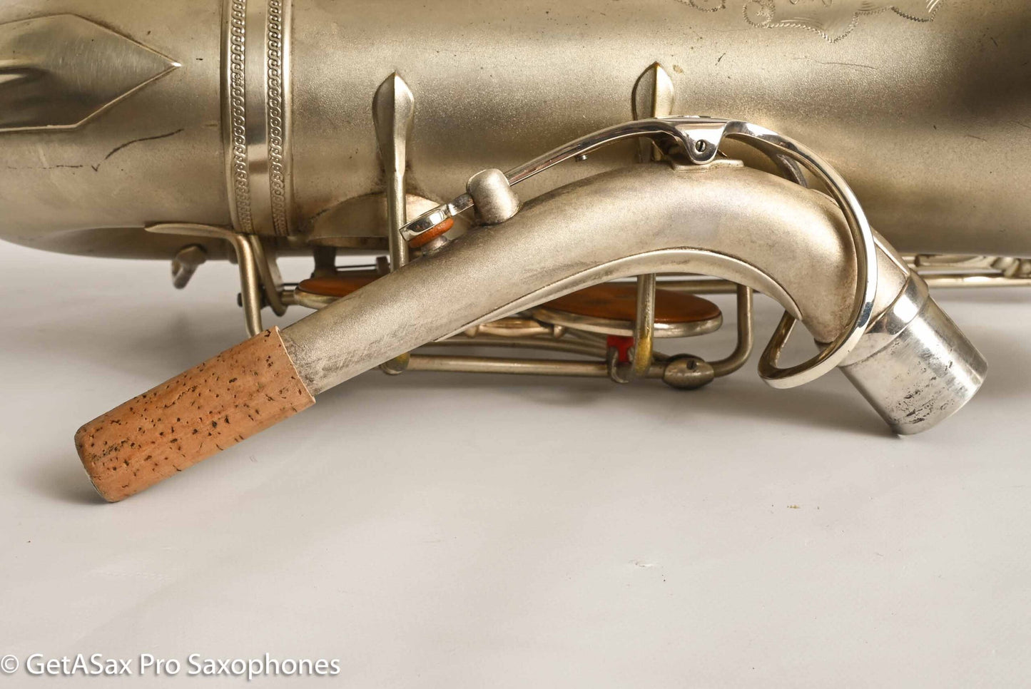 Selmer Cigar Cutter Alto Original Satin Silver Plate Mark VI Neck 14922