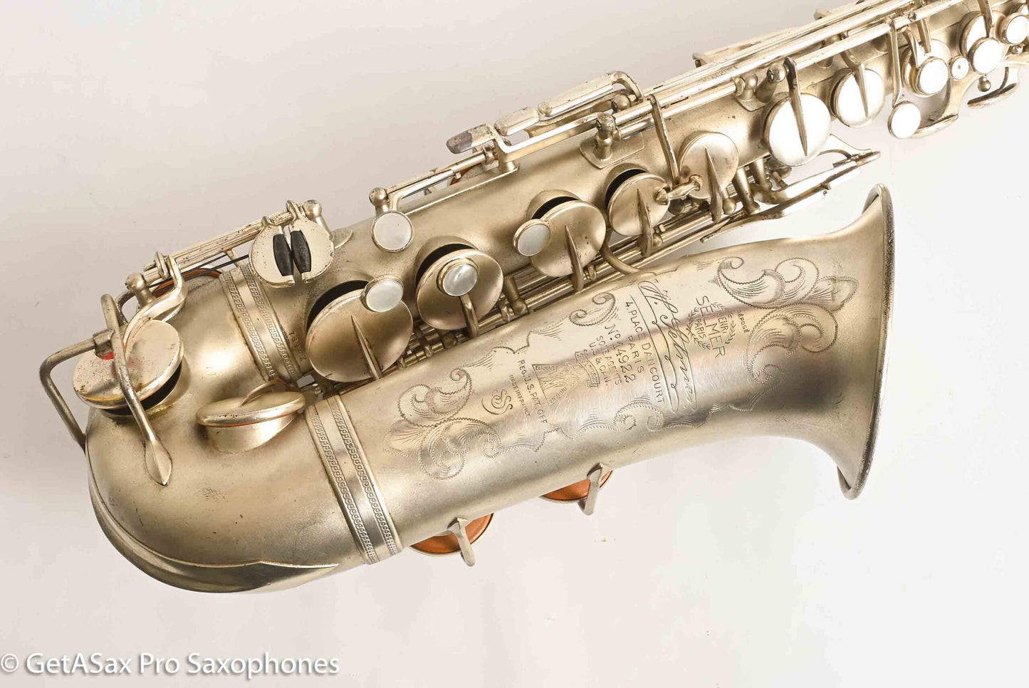 Selmer Cigar Cutter Alto Original Satin Silver Plate Mark VI Neck 14922