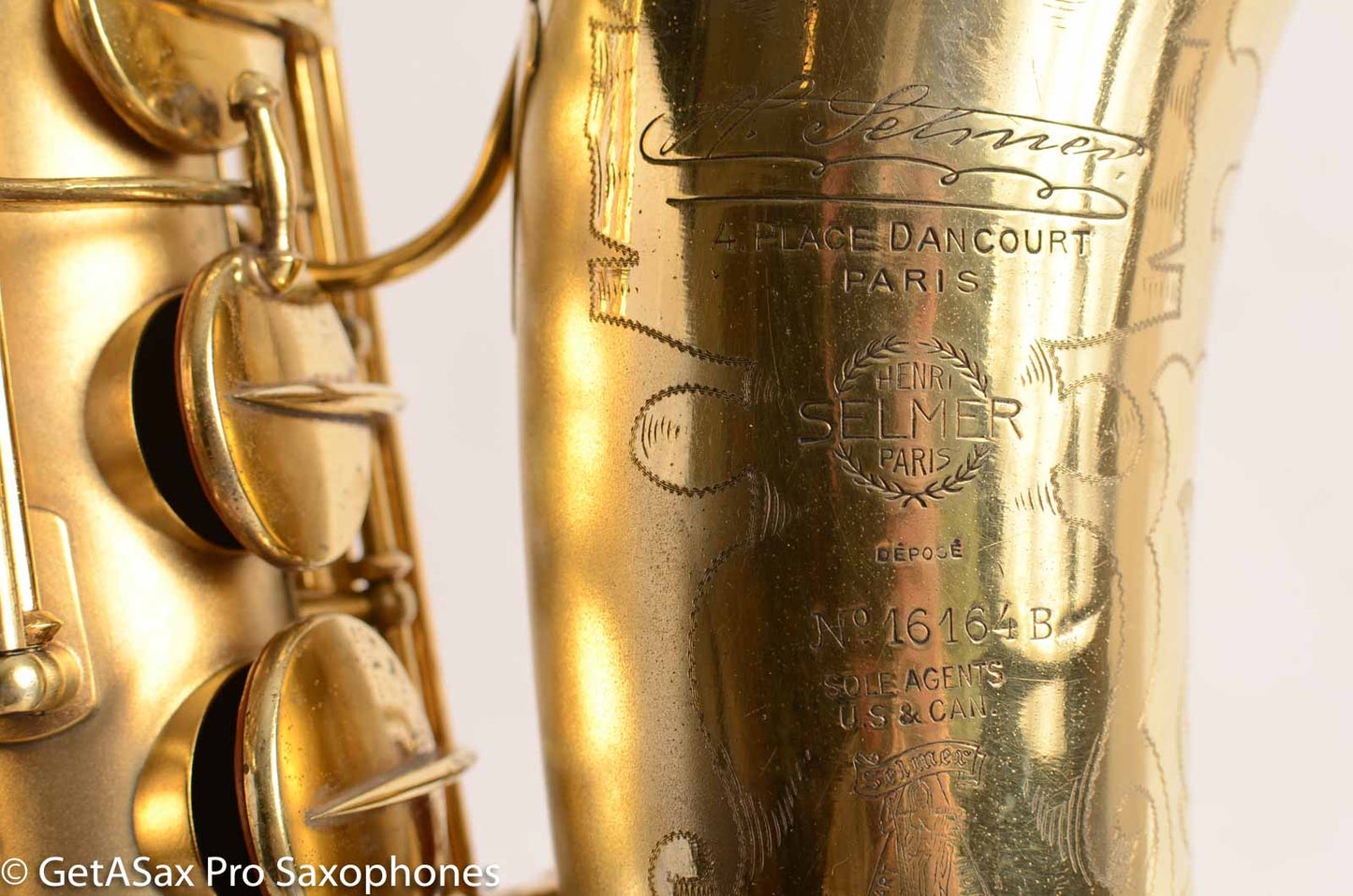 Selmer ORIGINAL Gold Plate Tenor Sax 16164B Coleman Hawkins Al Cohn Sal Nistico