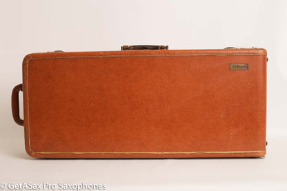 Selmer Mark VI Alto Case Only 1954-1956 Chesterfield with Latches Orange Leather Exc Cond