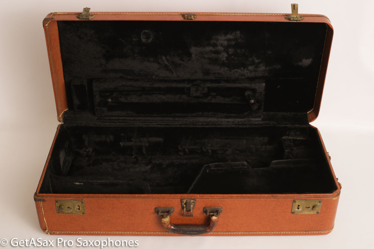 Selmer Mark VI Alto Case Only 1954-1956 Chesterfield with Latches Orange Leather Exc Cond