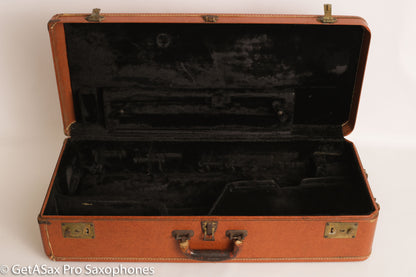 Selmer Mark VI Alto Case Only 1954-1956 Chesterfield with Latches Orange Leather Exc Cond