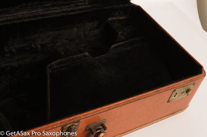 Selmer Mark VI Alto Case Only 1954-1956 Chesterfield with Latches Orange Leather Exc Cond
