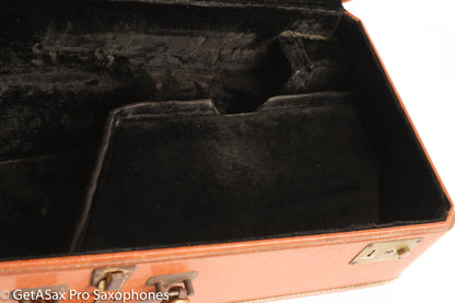 Selmer Mark VI Alto Case Only 1954-1956 Chesterfield with Latches Orange Leather Exc Cond