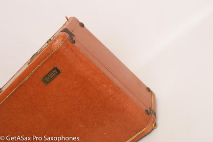 Selmer Mark VI Alto Case Only 1954-1956 Chesterfield with Latches Orange Leather Exc Cond