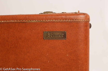 Selmer Mark VI Alto Case Only 1954-1956 Chesterfield with Latches Orange Leather Exc Cond