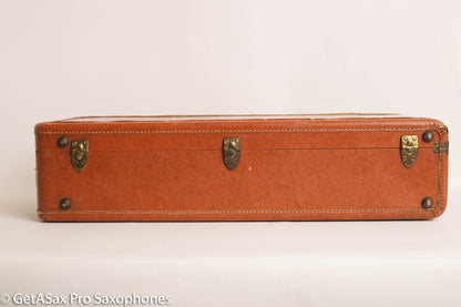 Selmer Mark VI Alto Case Only 1954-1956 Chesterfield with Latches Orange Leather Exc Cond