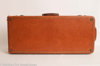 Selmer Mark VI Alto Case Only 1954-1956 Chesterfield with Latches Orange Leather Exc Cond