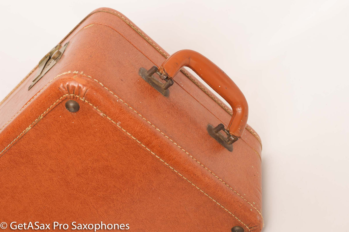 Selmer Mark VI Alto Case Only 1954-1956 Chesterfield with Latches Orange Leather Exc Cond