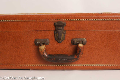 Selmer Mark VI Alto Case Only 1954-1956 Chesterfield with Latches Orange Leather Exc Cond