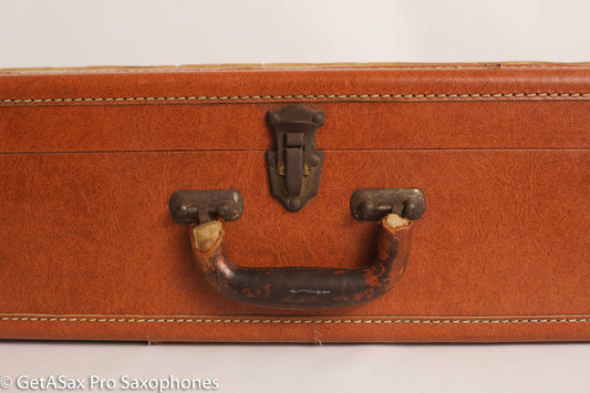 Selmer Mark VI Alto Case Only 1954-1956 Chesterfield with Latches Orange Leather Exc Cond