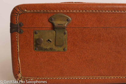 Selmer Mark VI Alto Case Only 1954-1956 Chesterfield with Latches Orange Leather Exc Cond