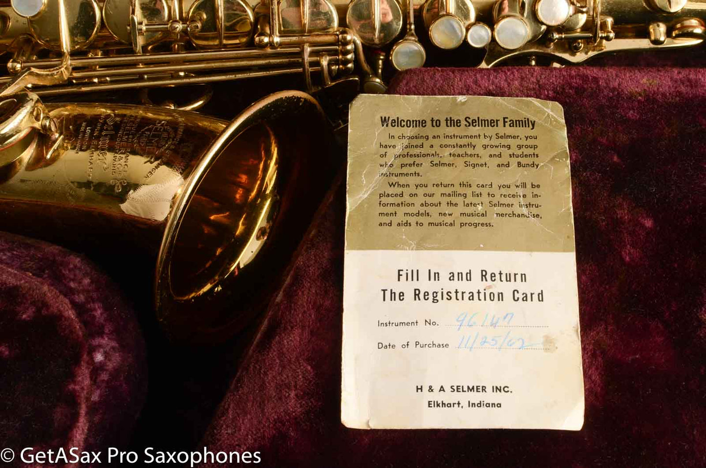 Selmer Mark VI Alto Saxophone 1961 5-digit Serial 96xxx Fresh Overhaul! Relacquer