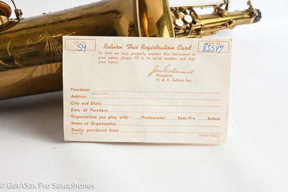 Selmer Mark VI Tenor 1960 Original Lacquer Very Good Condition Gorgeous 85349