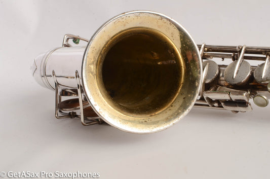 Selmer Modele 26 Alto Saxophone Original Silver Plate Great Deal! 7899