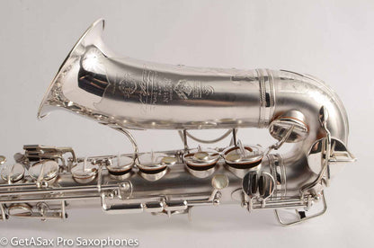Selmer Radio Improved Alto Original Silver Plate Beautiful
