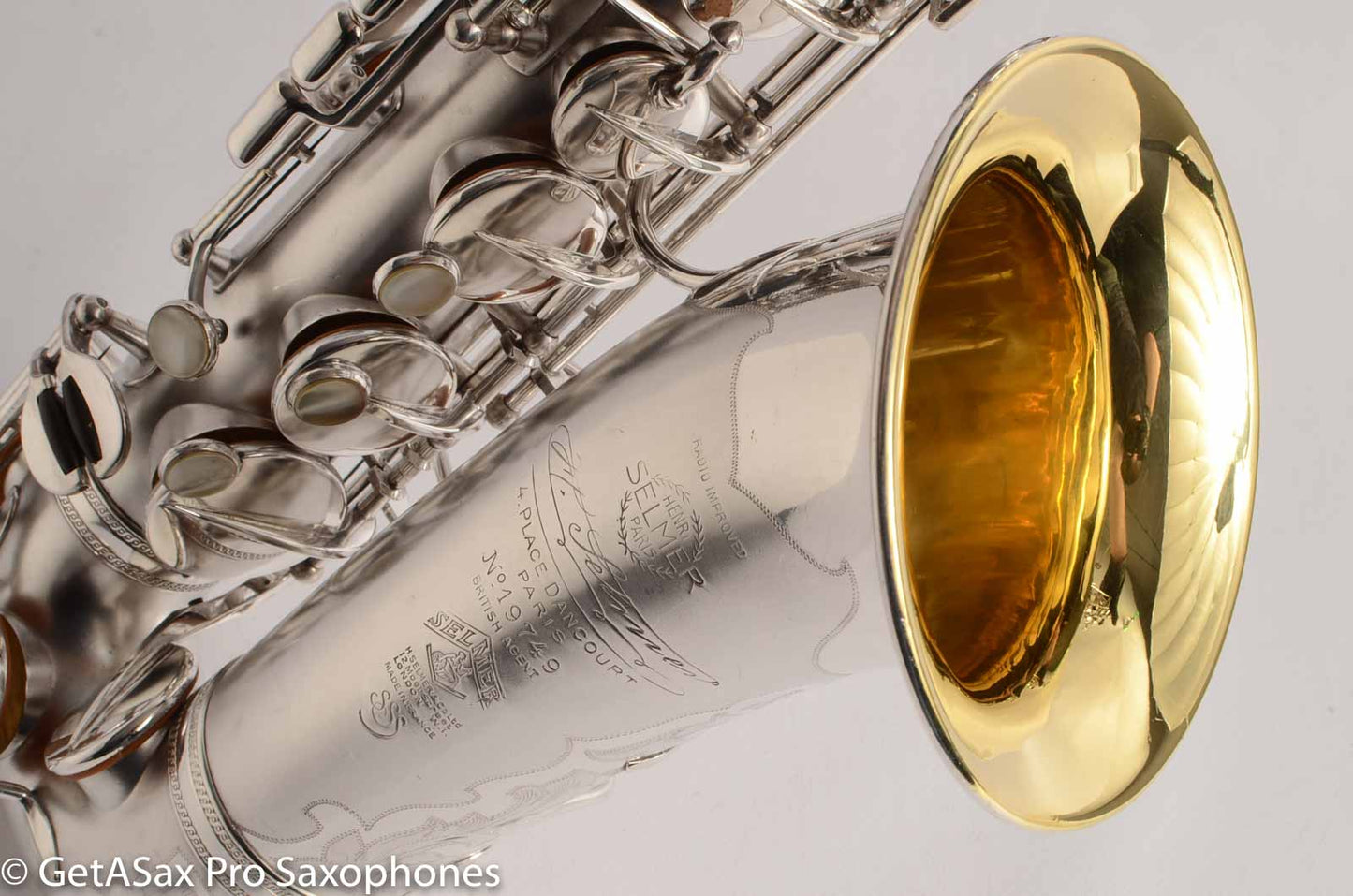 Selmer Radio Improved Alto Original Silver Plate Beautiful