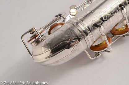 Selmer Radio Improved Alto Original Silver Plate Beautiful