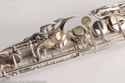Selmer Radio Improved Alto Original Silver Plate Beautiful
