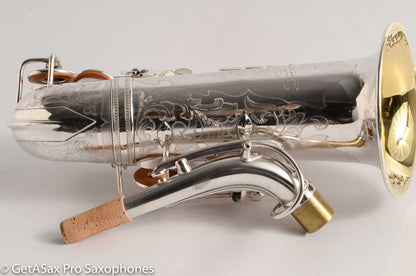Selmer Radio Improved Alto Original Silver Plate Beautiful